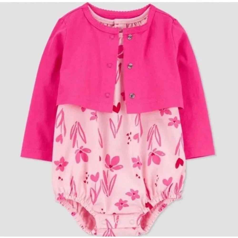 carters baby girl Size 3 Months Pink One Piece Pullover & Sweater